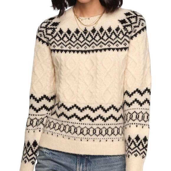 NEW HEARTLOOM annora sweater in ivory/black - Picture 4 of 4